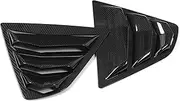 2PCS Rear Side Window Louvers Scoop Cover Vent Compatible for Toyota Camry SE LE 2018-2021 Glossy Black/Carbon Fiber Look