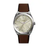 Fossil Everett Three-Hand Date Brown Leather Watch FS6071