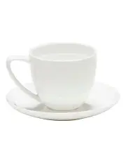 [Salt&Pepper] Edge Espresso Cup And Saucer Set in White