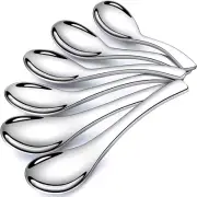 6 PCS Soup Spoons,Stainless Steel Table Spoons for Rice Soup,Thick Soup Spoon...