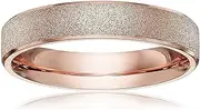 [LOVE Beauties] 4mm Women's Titanium Rose Gold Wedding Band Ring (Size Selectable)