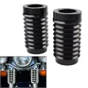 Retro Fork Boot Slider Covers Black For Harley Tour Road Street Tri Glide FLHR