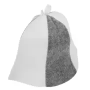 Plain White Sauna Hat for Women Felt Bath Headwear Man