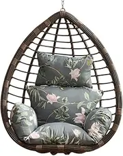 ele ELEOPTION Outdoor Egg Chair Cushion Hanging Chair Cushion Washable Swing Chair Cushions Patio Hanging Egg Chair Pad, Garden Hanging Basket Chair Seat Flower (Only Cushion)