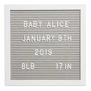 Pearhead Letterboard Set, Grey