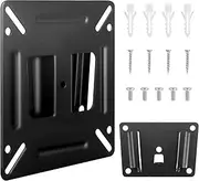 CTDMJ ‎ Monitor Wall Mount Most 14-24“ TVs Computer Universal Low Profile RV TV Wall Bracket Mount VESA Up to 100x100mm Max Weight 33lbs Fits 16 19 20 23 Inch Camper Small Monitor Mount Bracket(Black)