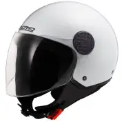 OF558 Sphere Lux II Solid Gloss White Jet Helmet