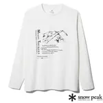 【日本 SNOW PEAK】中性款 MOFM MT.TANIGAWA 聯名款圓領長袖T恤/MM4310-TS04 OWH 米白色