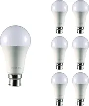 TEKLED® A65 LED Bulbs | B22 Bayonet Cap | Energy Saving 15W Light Bulb 125W Incandescent Bulb Equivalent | 2700K 1275LM NONDIMMABLE | 6-Pack | Warm White