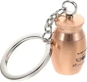 Urn Ashes Containers Key Pendant Key Ornaments Key Chain Ornament Key Chain Decor Memorial Keychain Mini Ashes Container Pet Ashes Keychain Key Decors Pet Ashes Holder Golden Metal