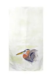 Betsy Drake Heron Portrait Beach Towel
