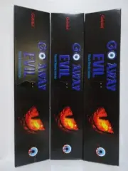 Go Away Evil ~ Natural Masala ~ 3 Packs x 15g Goloka ~ Incense Sticks