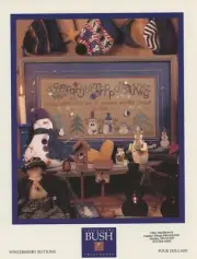 Shepherds Bush Winterberry Buttons Sampler Snowmen Cross Stitch Pattern
