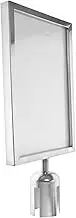DOITOOL Stanchion Sign Holder: Double Sided Sign Frame with Cover Portrait Top Stand Stanchion Top Signs Frames for Crowd Control Sentry Stanchions - Black