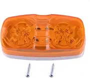 12V 24V 5Pcs Red & 5Pcs Amber 10 LED Side Marker Clearance Light Indicator Lamp Double Bullseye Fit For Camper Truck Trailer Pickup