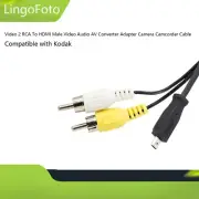 Video 2 RCA To HDMI Male AV Converter Adapter Camera Camcorder Cable for Kodak
