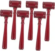 HYTROVE 6pcs Small Judge Gavel Toys Wooden Mini Gavels for Boys and Girls Role Play Props Halloween Themed for Judges Lawyers Boys and Girls