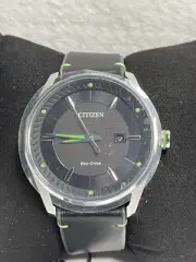 Citizen CTO Men's Eco Drive Black Dial and green accents BM6980-08E