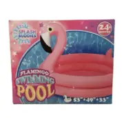 Splash Buddies Flamingo Inflatable Pool Kiddie Swimming Pool 53 x 49 X 33 Inch
