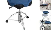 AKOLT Saddle Drum Throne, Heavy Duty Drum Seat, Hydraulic Drum Stool, Height