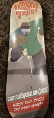MF DOOM Madvillain Skateboard Deck SEALED Brand New ALL CAPS Gas Drawls Madlib