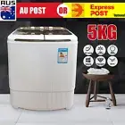 5KG Mini Washing Machine Portable Twin Tub Caravan Camping Top Load Spin Dryer