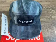 New Supreme Tie Dye Ripstop Box Logo Camp Cap Black 5 Panel Hat