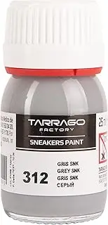 Tarrago Sneaker Leather Paint–Acrylic Customize Shoe Paint–for Sneakers, Boots, Bags, Purses–Matte,Flexible, Perfect Coverage–Grey #312 – 0.8 Fl.Oz.