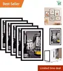 Set of 5 Elegant Black Picture Frames - Gallery Wall Display for 11x17 & 13x19