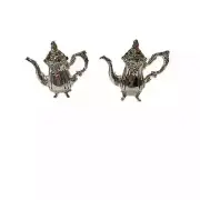 Silver Plated Teapot Salt & Pepper Shakers