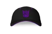 Transformers Decepticon Megatron Adjust. Cotton Embroidered Black Unisex Cap Hat