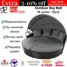 Gardeon Outdoor Sun Lounge Setting Patio Furniture Sofa Wicker Rattan Day Bed Bk