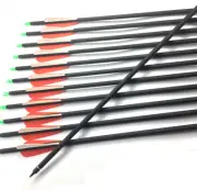 Compound/Recurve Bow and Arrow bow 6/12/24/36 Pcs Spine 500 Mixed Carbon Arrow