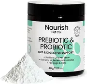 Nourish Pet Co. Gut Health Support for Pets - Prebiotics & Probiotics for Digestion & Immunity