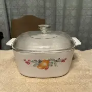 Corningware Abundance A-3-B Casserole 3L Liter With Clear Glass Lid Brand New