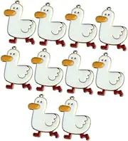 [TEHAUX] 10 Pcs Diy Duck Charms Jewelry Shaped Ornaments Alloy Fashion Diy Accessory