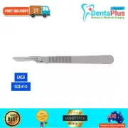 Sterile Disposable Steel Scalpel Blade Handle With Guard Size #10 - Each.