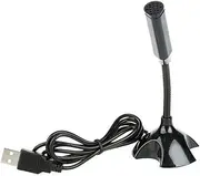 Computer Microphone, USB Plug & Play Studio Microphone PC Mic for Laptop PS4 Podcast, Conference, Gaming, Streaming (Black)