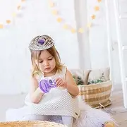 [Generic] Toddler Princess Shoes | Princess Toddler Dress Up Shoes Pretend Jewelry Toys Kit,Toddler Princess Shoes,Princess Dress Up Shoes and Pretend Jewelry Toys Set | Dreamy Role Shoes for Girls Aged