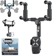Bvdfgk Rearview Mirror Phone Holder for Car - Multifunctional 360 Rotatable Rear View Accessories Cell Phone Mount, Adjustable Retractable Hanging Mobile Stand Holders Bracket (Tenth Generation)