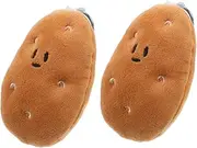 [Sosoport] 2pcs Mini Plush Potato Keychain Pendant Cute Stuffed Food for Bag Decoration Soft for Adults Adorable Souvenir present for Fun Accessories