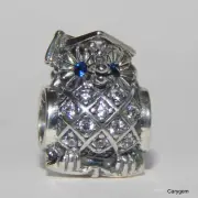 Authentic Pandora Graduate Owl Bead Charm 791502NSB W Suede Pouch