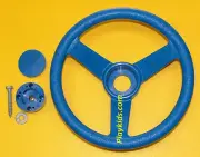 Playground Swing Set Play Backyard Jungle Gym Steering Wheel & Cap 12" SWR Blue