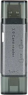 ASHATA Memory Card Reader,2 in 1 Type‑C Memory Card Reader,Multi-Function for Desktops Tablets Multifunctional USB3.0 Interface