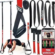TRX Sculptum™: Adjustable Suspension Tapes, High Resistance - Flexible Height and Width, Portable for Home and Outdoor Gym. Training Guide: from 0, Intermediate and Advanced.