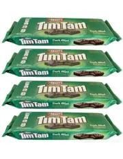 Tim Tam Australian Chocolate Cookies (Pack Of 4 x 165g Ea) DARK MINT Full Siz...