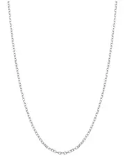 14K Italian White Gold Link Chain Necklace