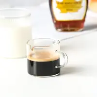 在飛比找松果購物優惠-韓式小清新玻璃奶盅雙嘴分享壺濃縮咖啡杯糖漿杯 (8.3折)
