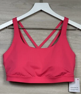 Lululemon Energy Bra Size 12 B/C Cup Lipgloss LIPG 22993