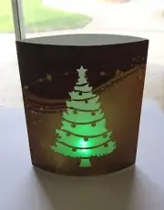 LED Lantern/Nightlight CHRISTMAS TREE -Multi Color Lights batteries-change color